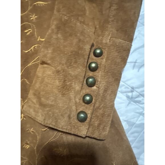 Prospor& Devine Leather Ground Floor Floor Floral Jacket Size M - Picture 7 of 10